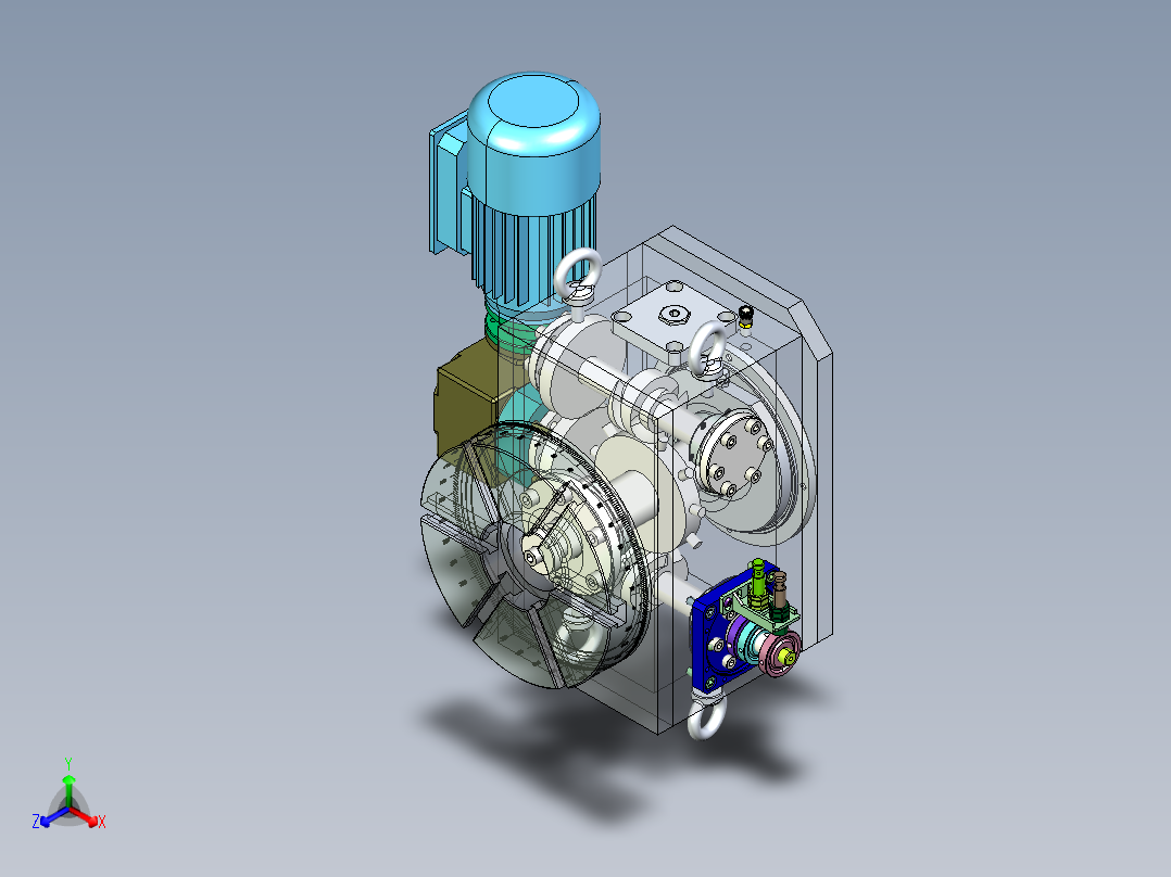 6双弧面分度凸轮机构数控回转台设计正等轴测图