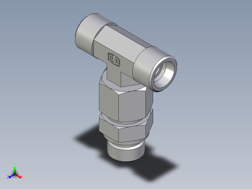 卡套式工业通用硬管接头EO_Assembled_adjustable_standpipe_branch_tee_EVT14SROMD71
