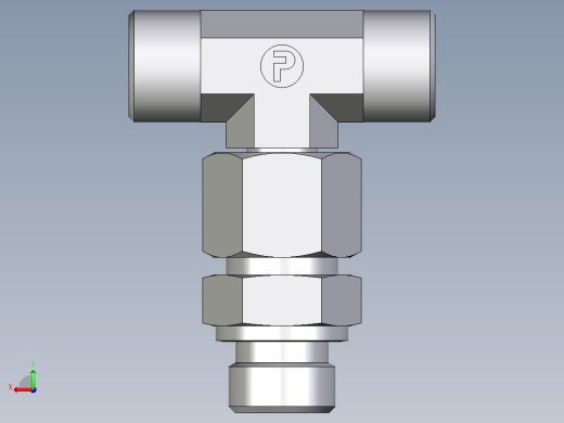 卡套式工业通用硬管接头EO_Assembled_adjustable_standpipe_branch_tee_EVT14SROMD71后视缩略图