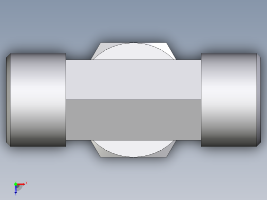 卡套式工业通用硬管接头EO_Assembled_adjustable_standpipe_branch_tee_EVT14SROMD71俯视缩略图