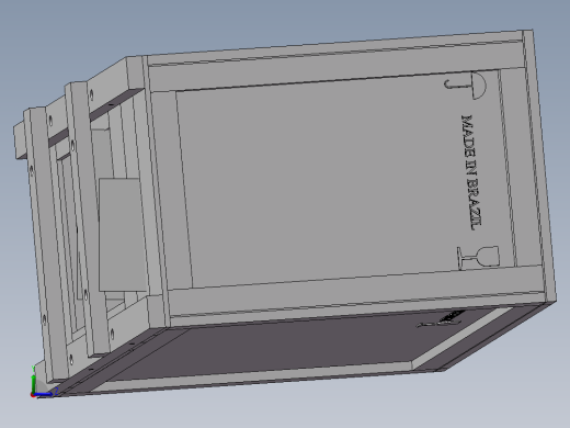 木头做的转运箱子左视缩略图
