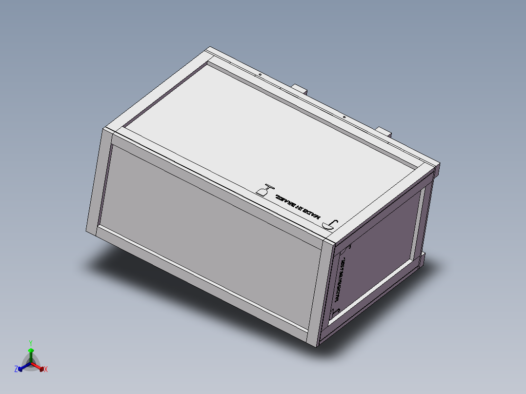 木头做的转运箱子正等轴测图