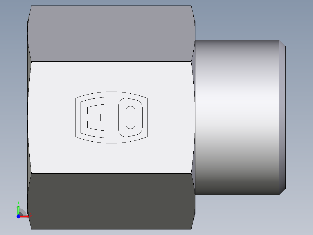 卡套式工业通用硬管接头EO_Swivel_connector_GAI16SR71X前视图