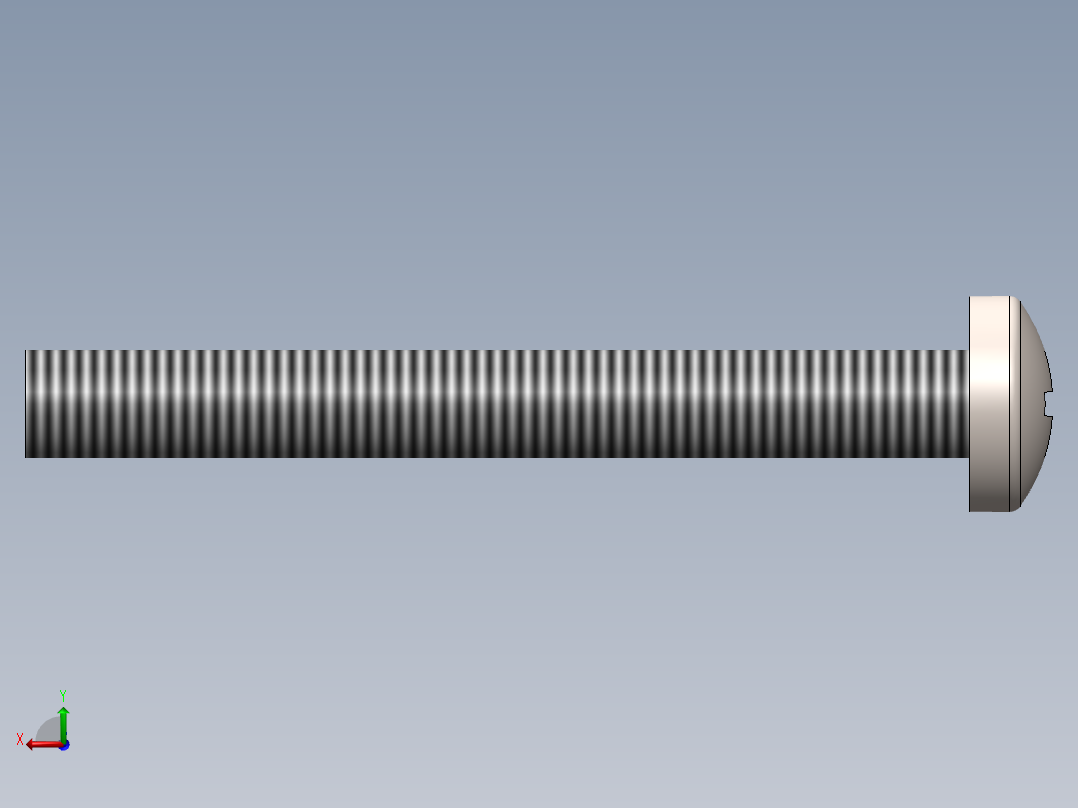 螺丝 M4 十字盘头-M4x35 Screw head.SLDPRT后视图