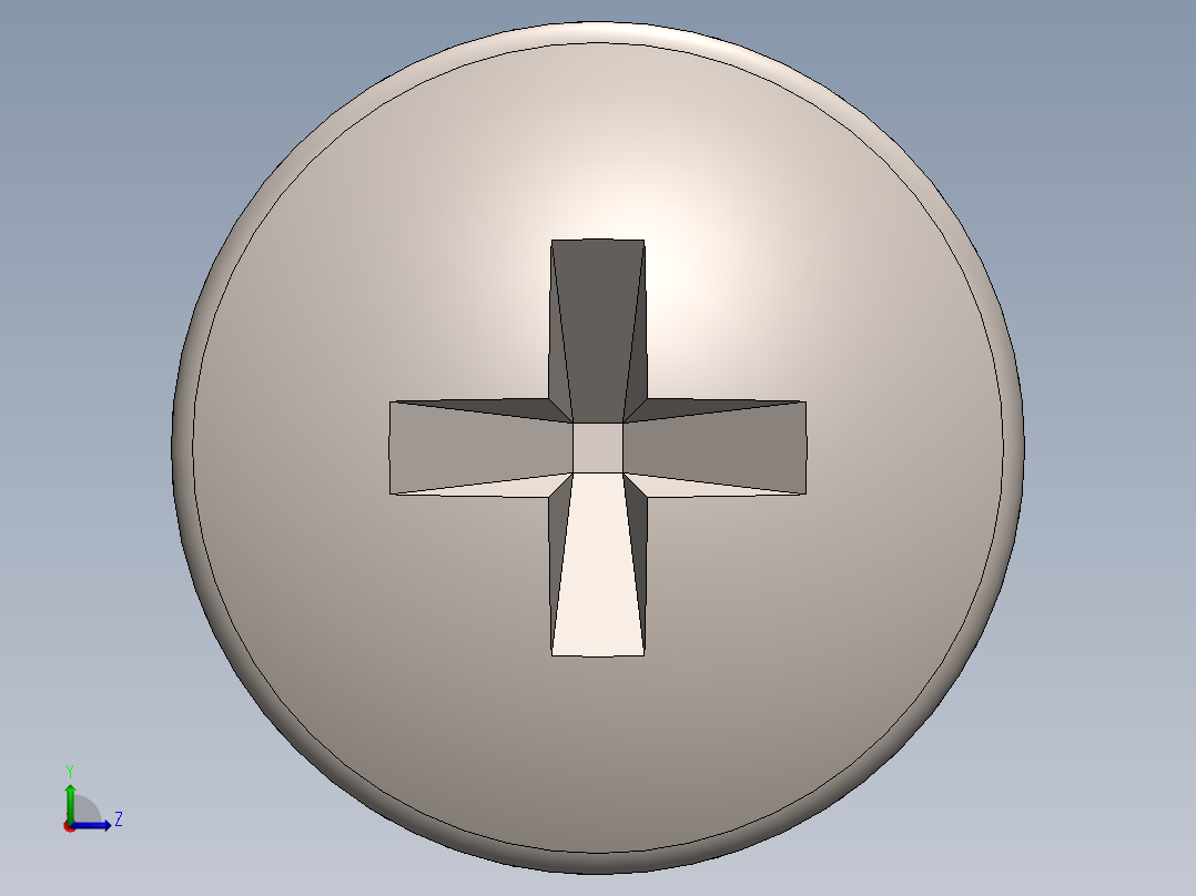 螺丝 M4 十字盘头-M4x35 Screw head.SLDPRT左视图