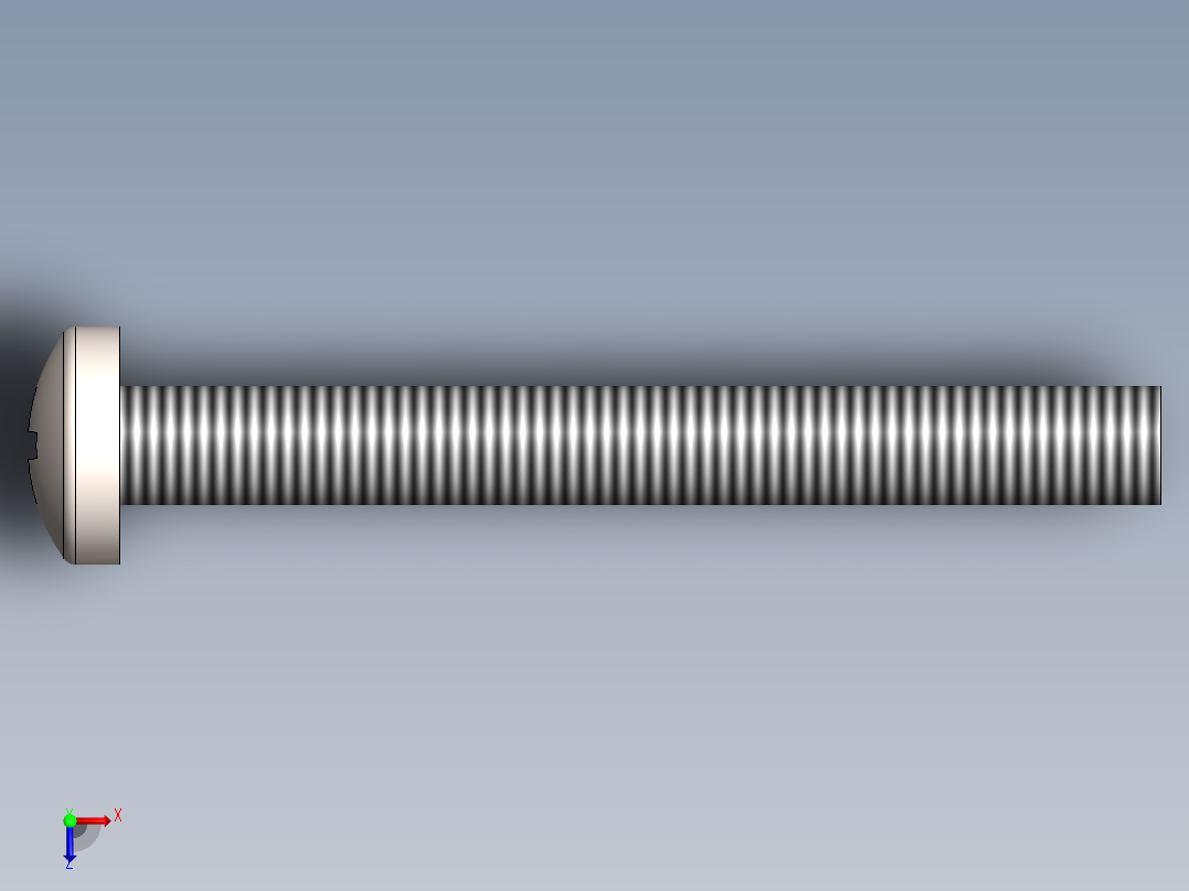 螺丝 M4 十字盘头-M4x35 Screw head.SLDPRT俯视图