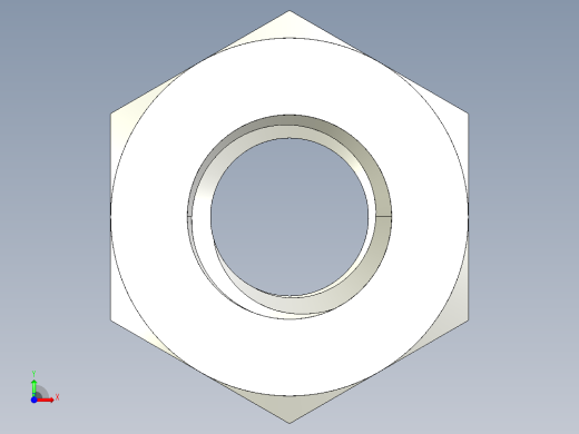 M4 x 0.7mm Thread HEX NUT.IGS前视缩略图
