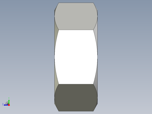 M4 x 0.7mm Thread HEX NUT.IGS右视缩略图