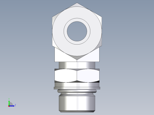 卡套式工业通用硬管接头EO_Adjustable_locknut_branch_tee_TEE16ZSMORCF左视缩略图