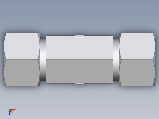卡套式工业通用硬管接头EO_Adjustable_locknut_branch_tee_TEE16ZSMORCF俯视缩略图