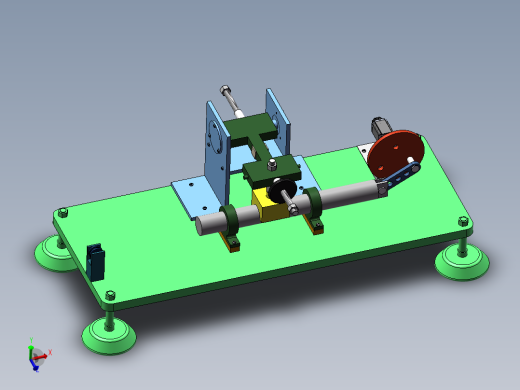 往复式摩擦试验机结构三维