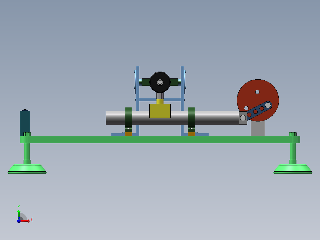 往复式摩擦试验机结构三维前视图
