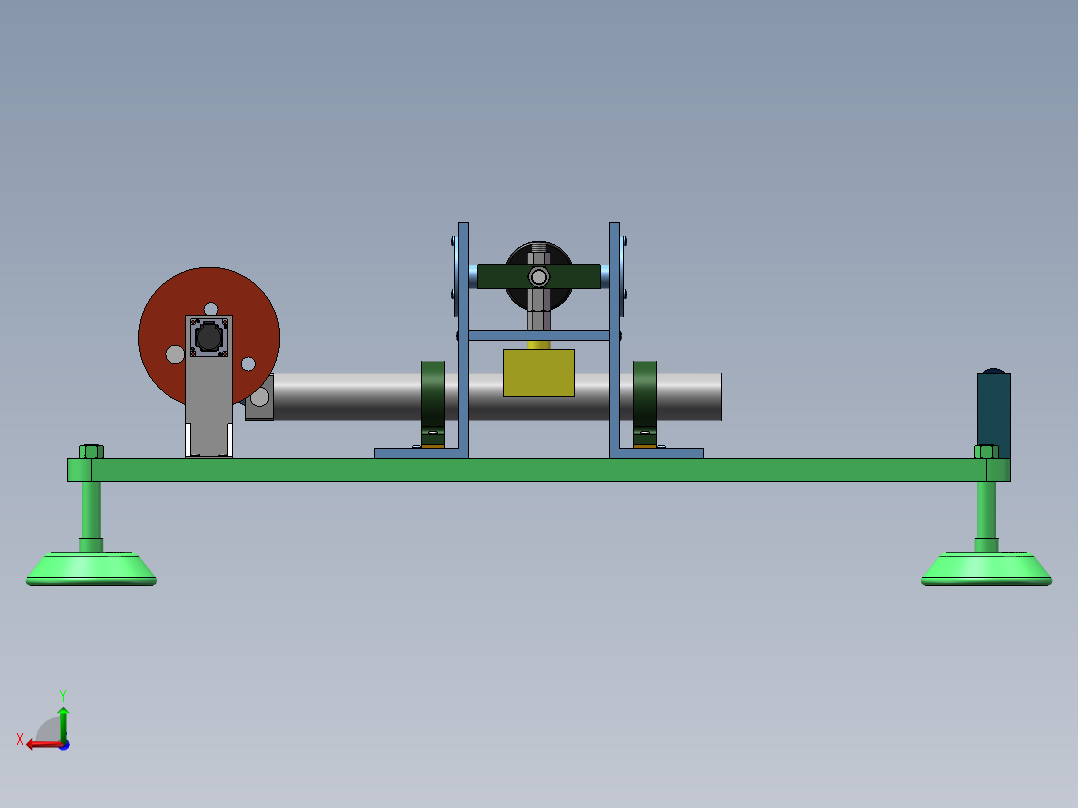 往复式摩擦试验机结构三维后视图