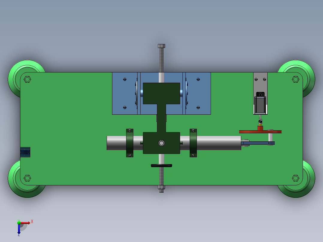 往复式摩擦试验机结构三维俯视图