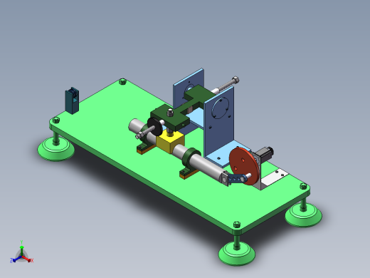 往复式摩擦试验机结构三维正等轴测缩略图