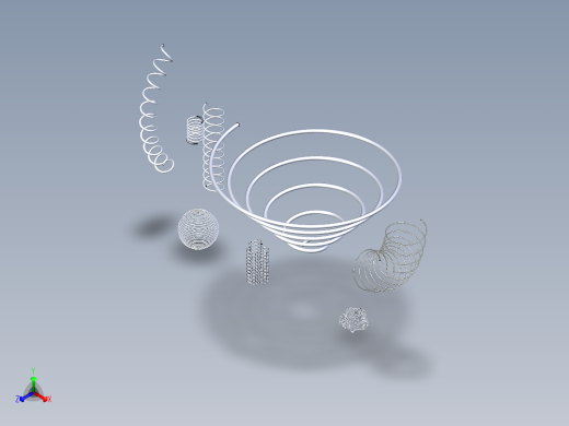 各种弹簧合集三维模型