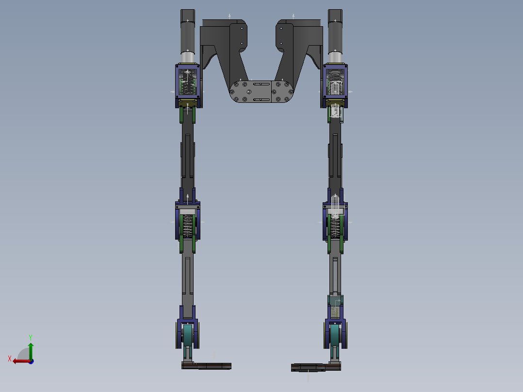 下肢外骨骼后视图