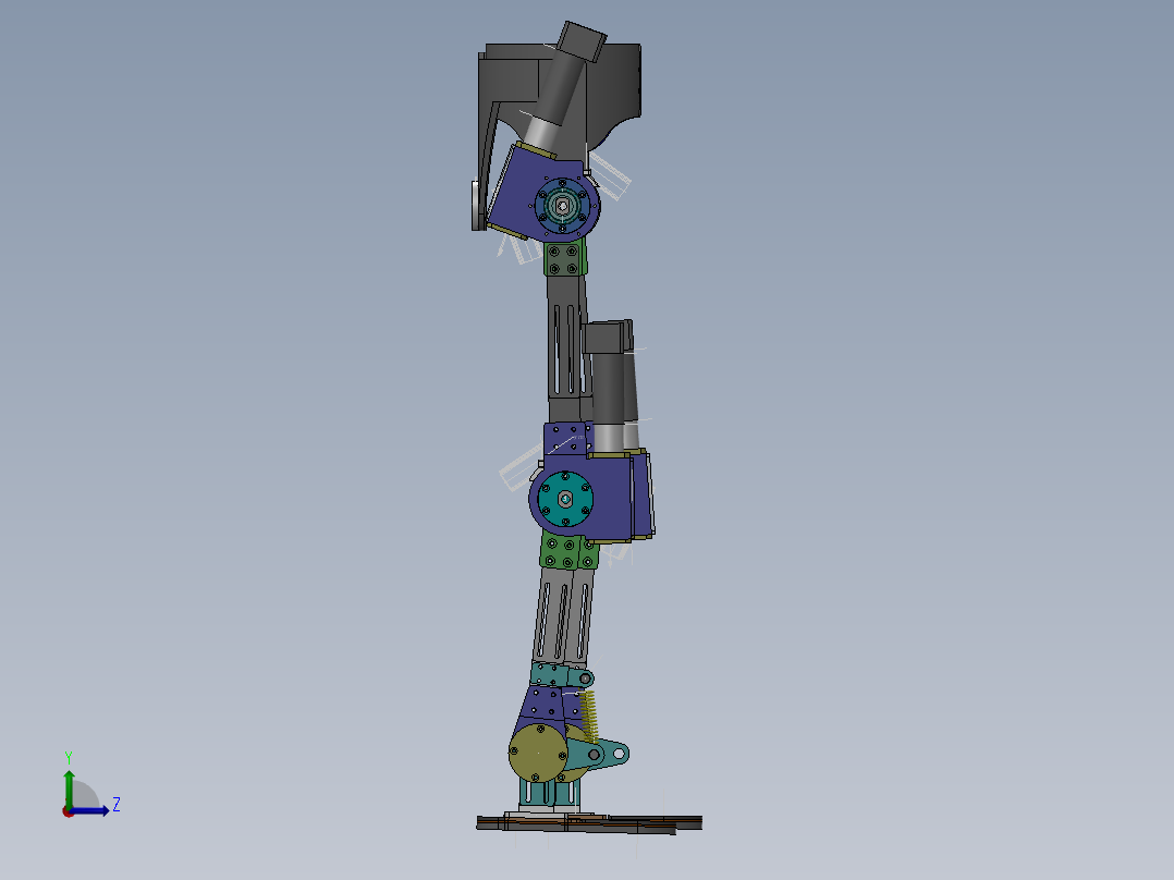 下肢外骨骼左视图