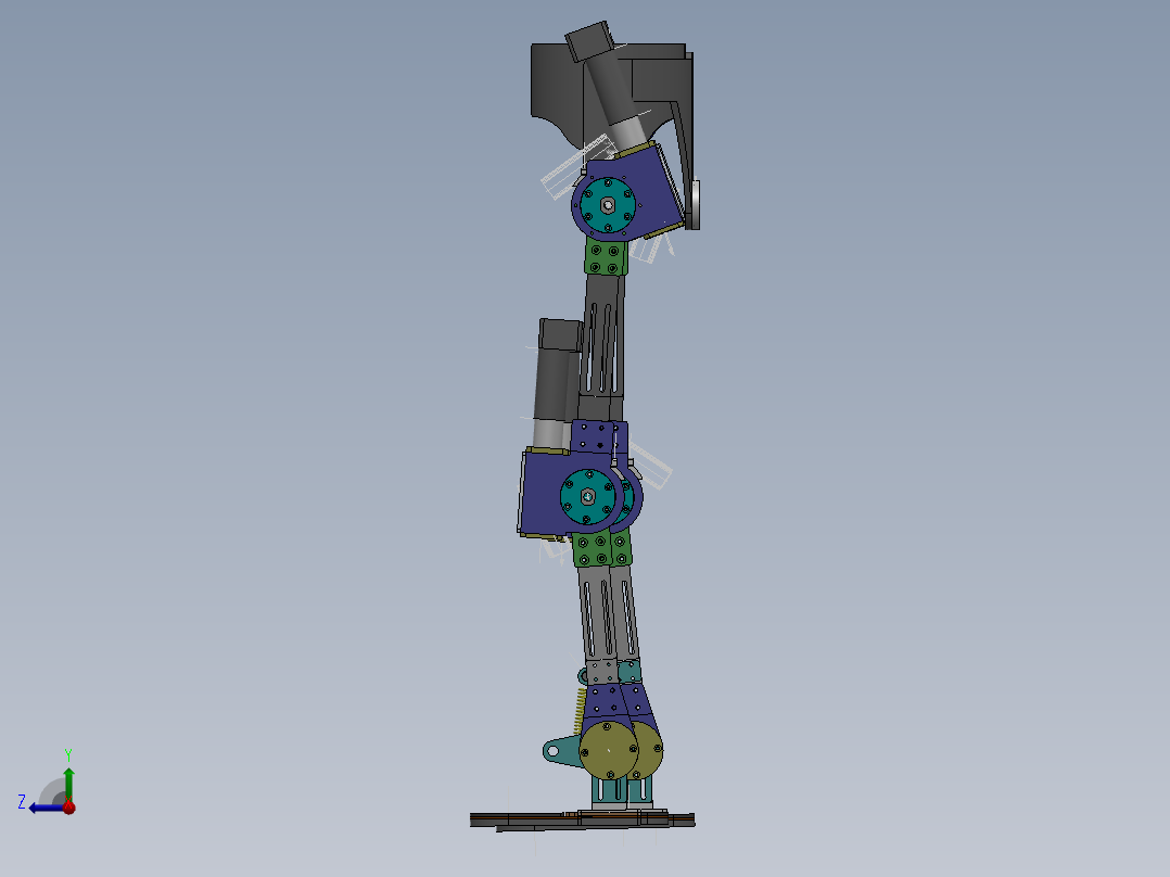 下肢外骨骼右视图