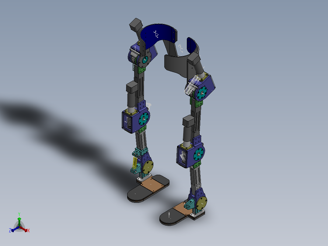 下肢外骨骼正等轴测图