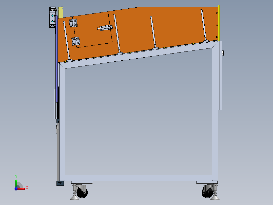 管料分料机（sw18可编辑+工程图+bom）前视图
