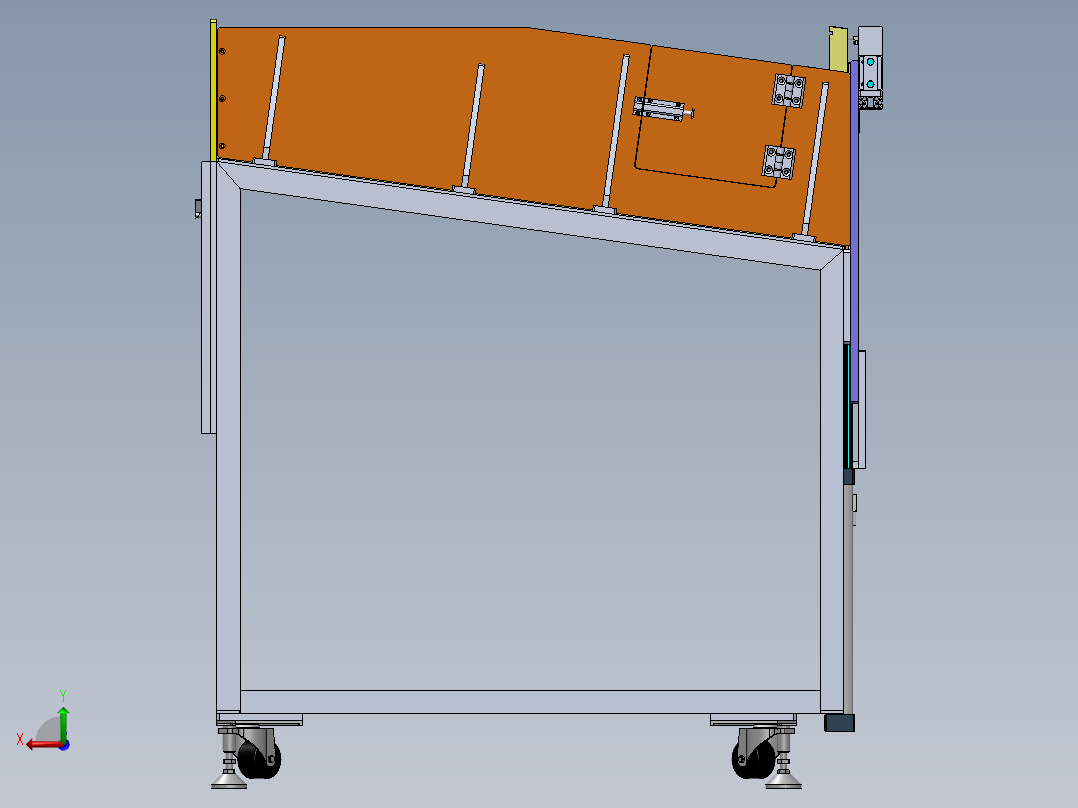 管料分料机（sw18可编辑+工程图+bom）后视图