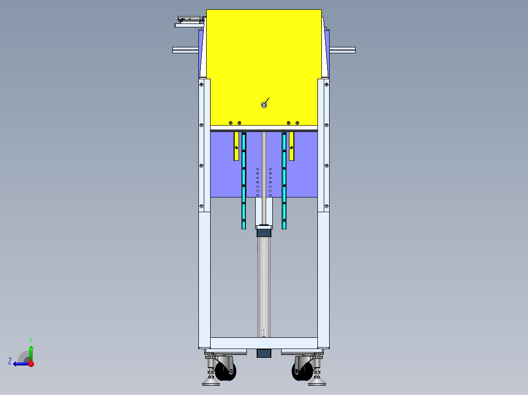 管料分料机（sw18可编辑+工程图+bom）右视图