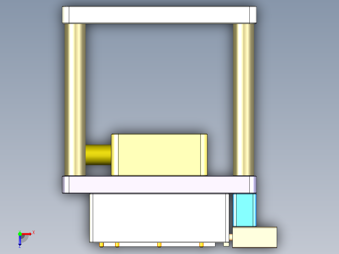 不规则金属书页板钻孔铣槽CNC工装治具模型俯视图