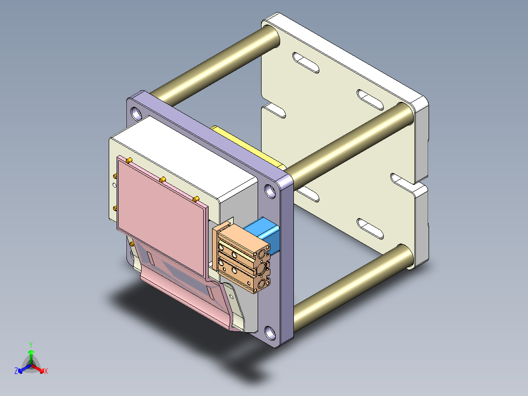 不规则金属书页板钻孔铣槽CNC工装治具模型正等轴测图