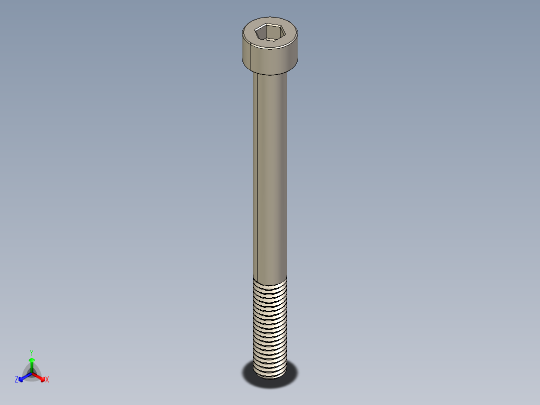 Screw_DIN_912_M8x90_A2.STEP公制内六角螺钉主视图