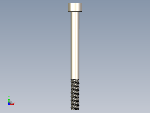 Screw_DIN_912_M8x90_A2.STEP公制内六角螺钉前视缩略图