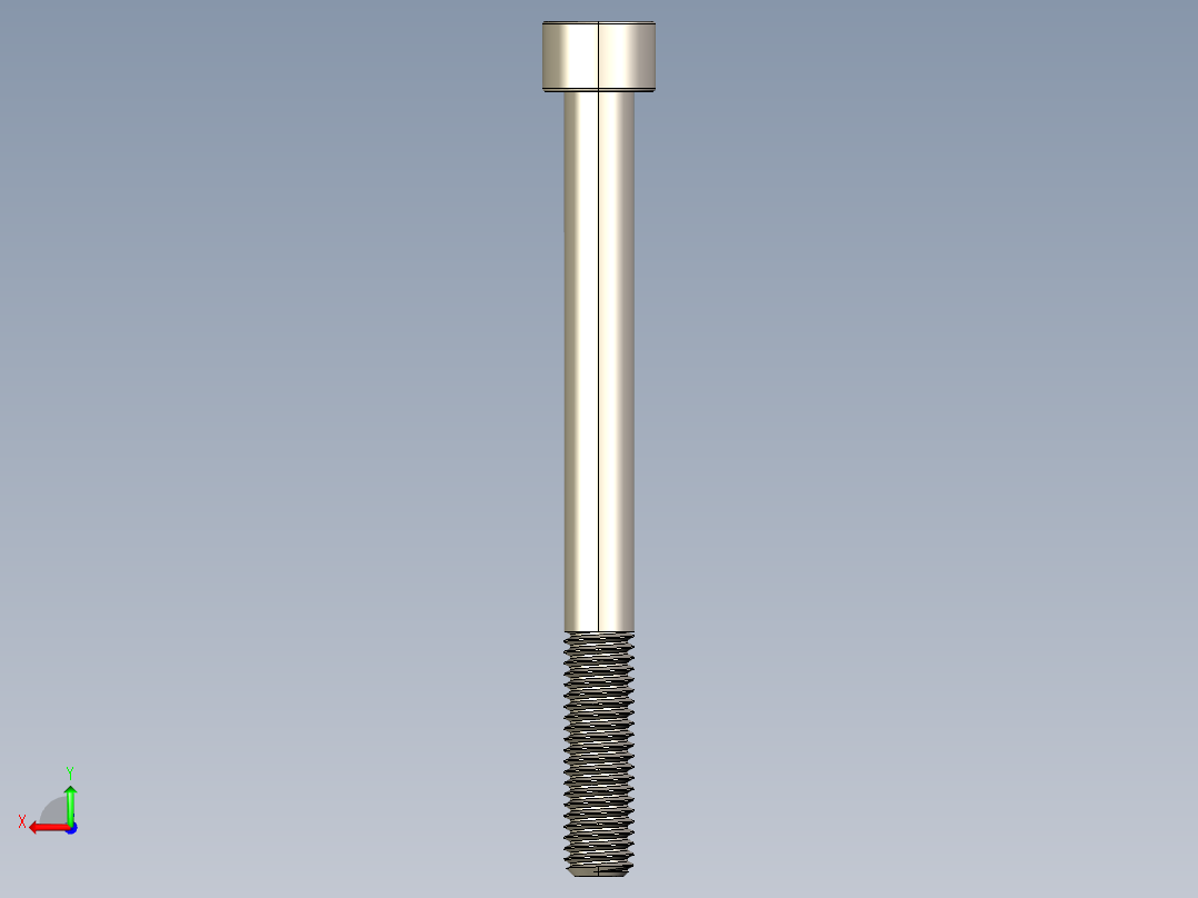 Screw_DIN_912_M8x90_A2.STEP公制内六角螺钉后视图