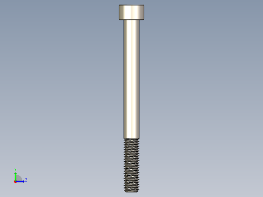 Screw_DIN_912_M8x90_A2.STEP公制内六角螺钉左视缩略图
