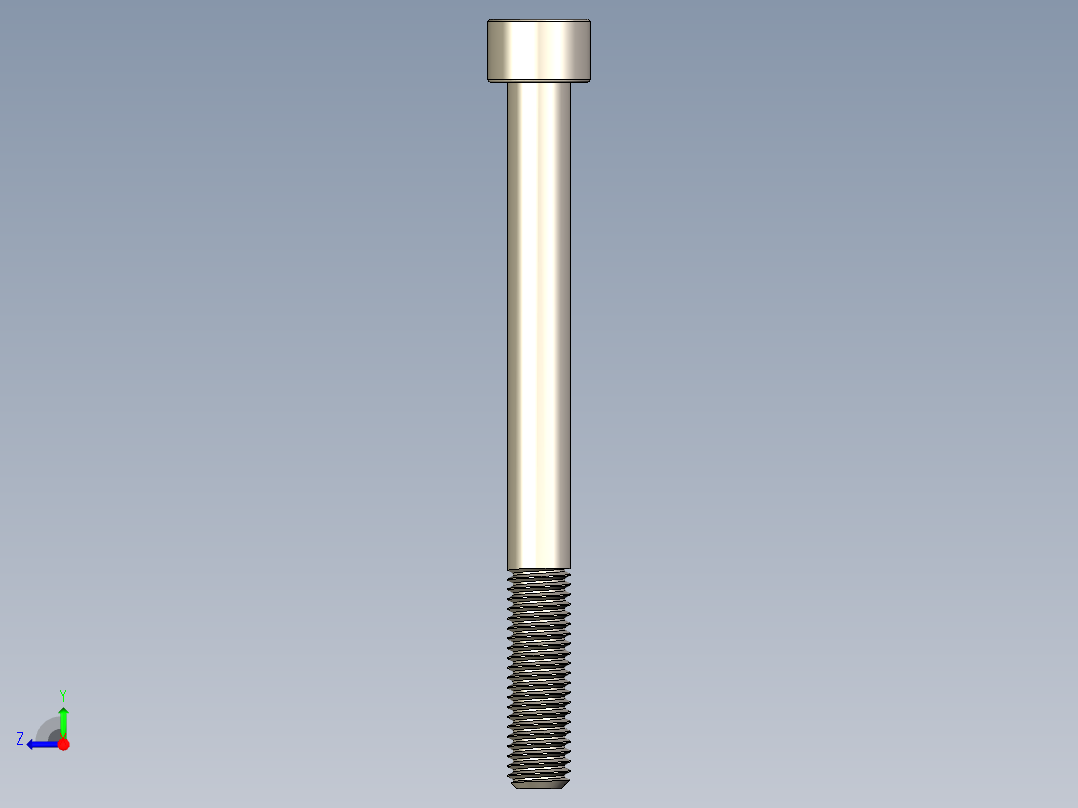 Screw_DIN_912_M8x90_A2.STEP公制内六角螺钉右视图