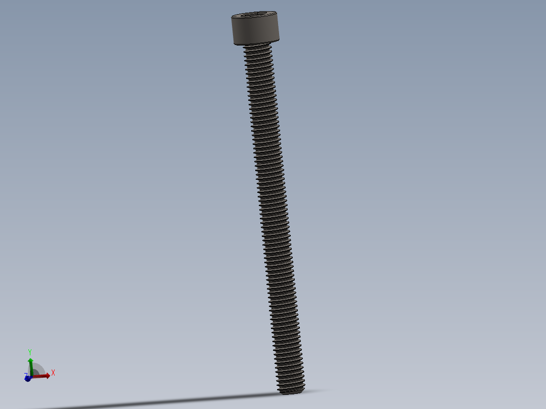 Screw_DIN_912_M8x100F_A2.SLDPRT公制内六角螺钉主视图