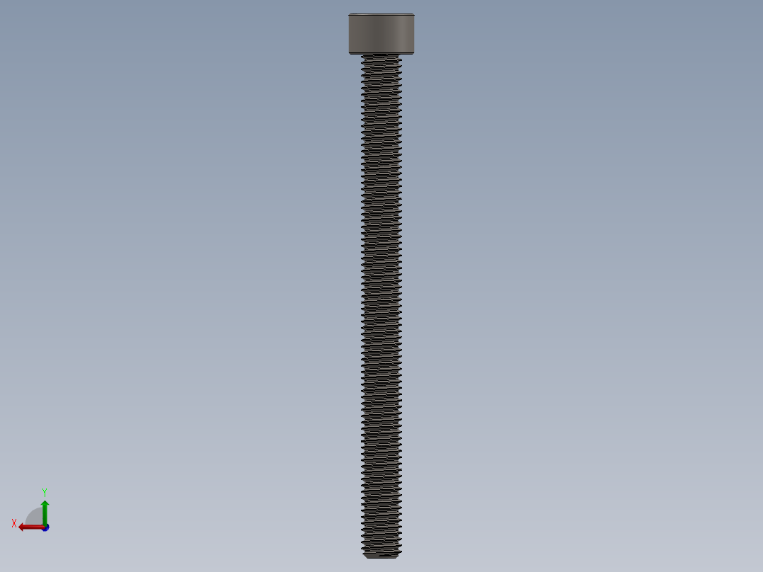 Screw_DIN_912_M8x100F_A2.SLDPRT公制内六角螺钉后视图