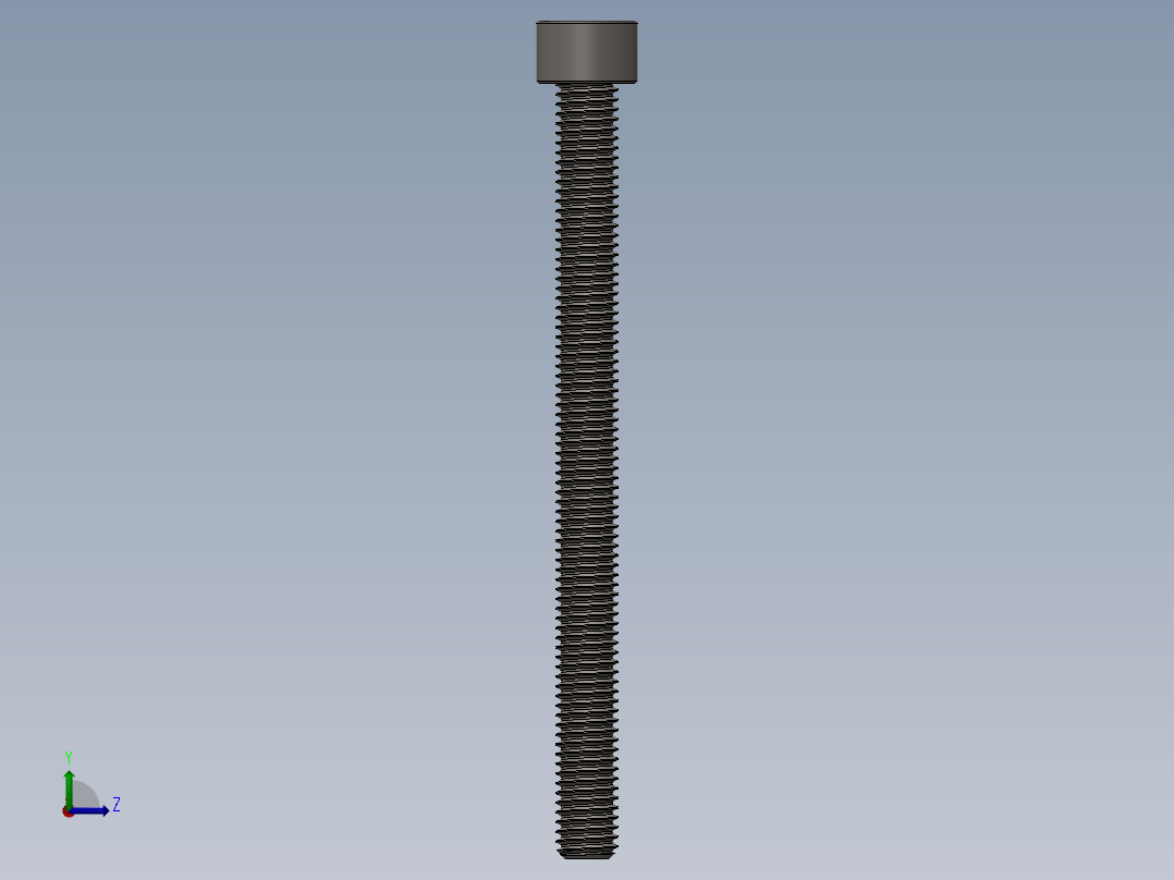 Screw_DIN_912_M8x100F_A2.SLDPRT公制内六角螺钉左视图