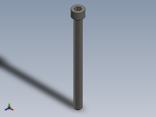 Screw_DIN_912_M8x100F_A2.SLDPRT公制内六角螺钉正等轴测缩略图