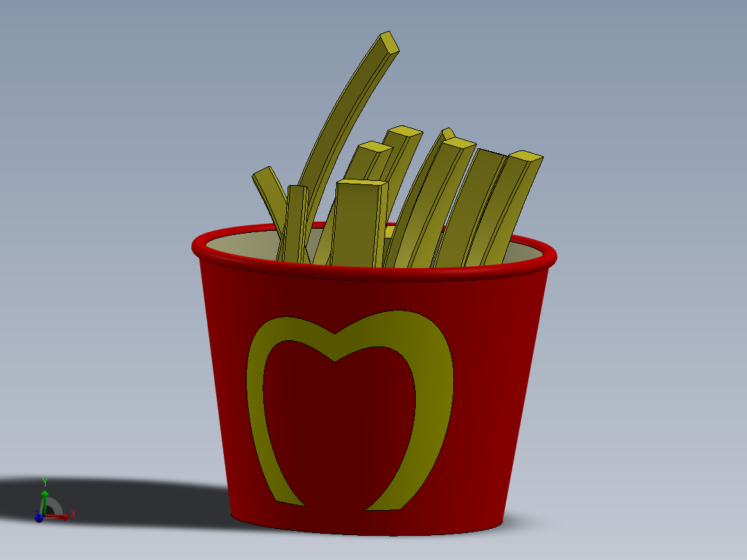 麦当劳炸薯条主视图