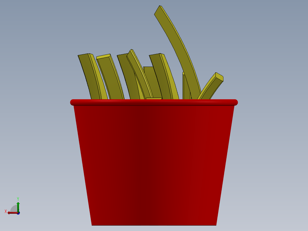 麦当劳炸薯条后视图