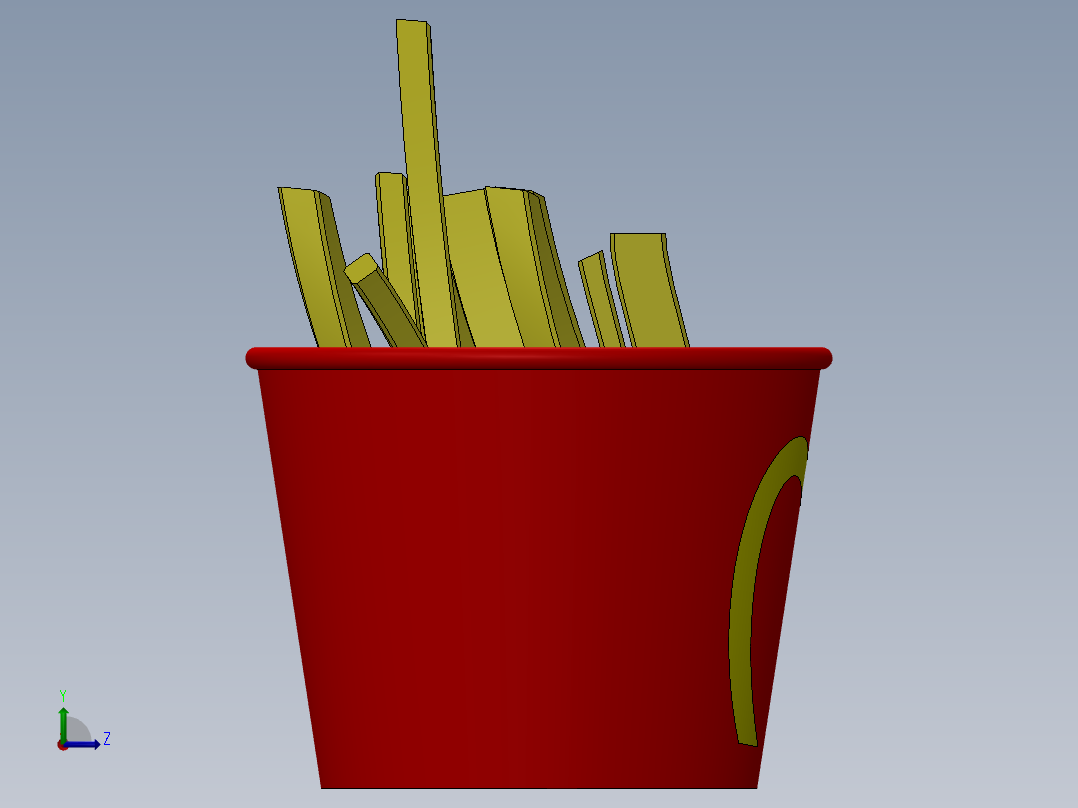 麦当劳炸薯条左视图