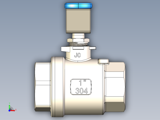 1寸不锈钢球阀前视缩略图