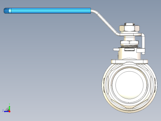 1寸不锈钢球阀右视缩略图