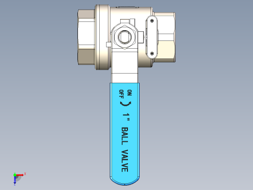 1寸不锈钢球阀俯视缩略图