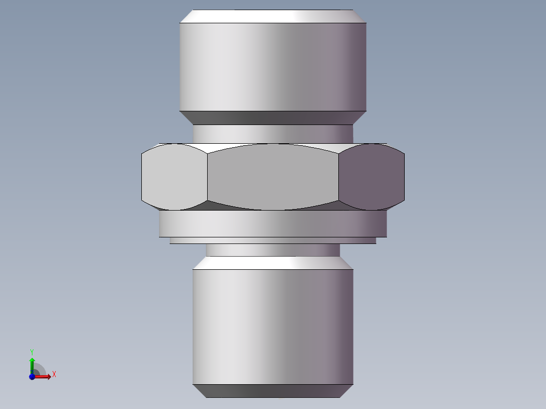 公制螺纹ED密封、1CM-14-12WD前视图