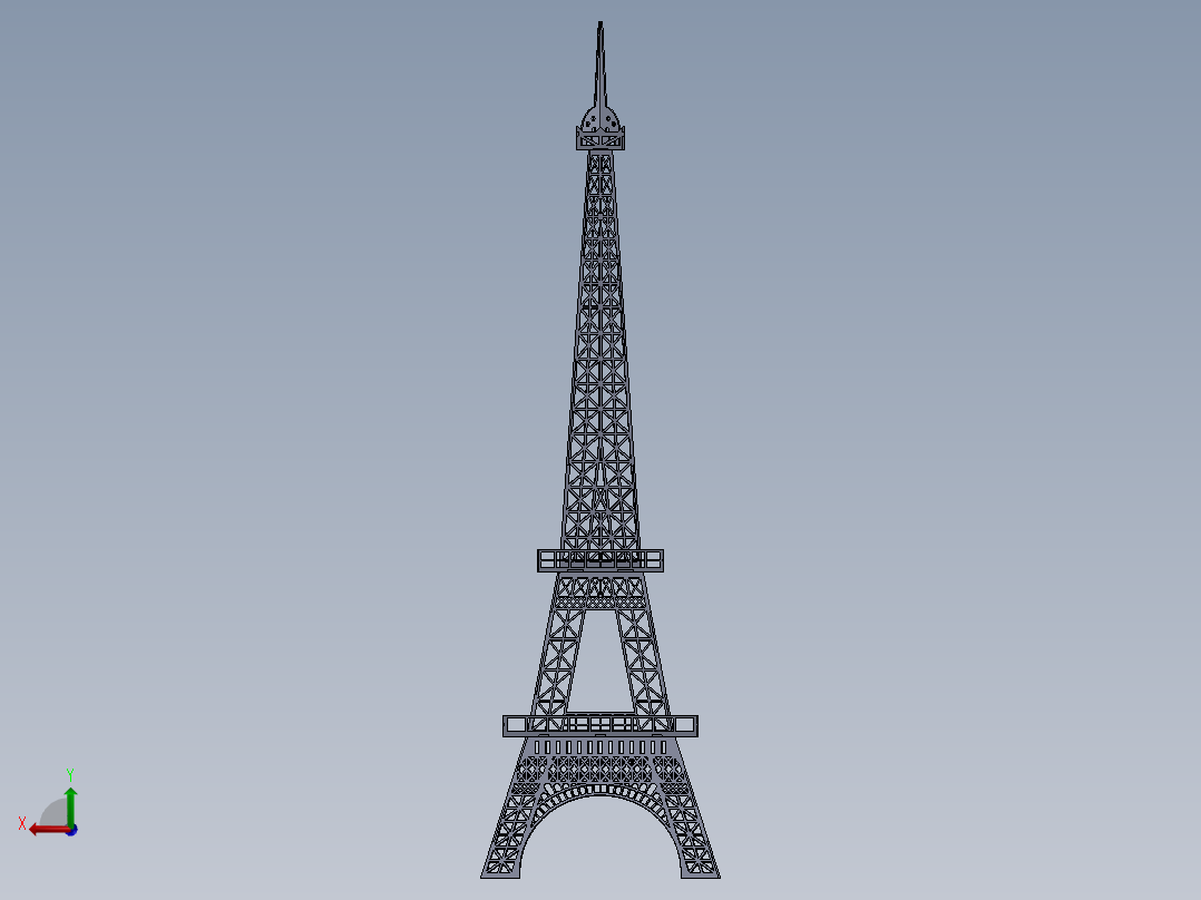 埃菲尔铁塔(5)后视图