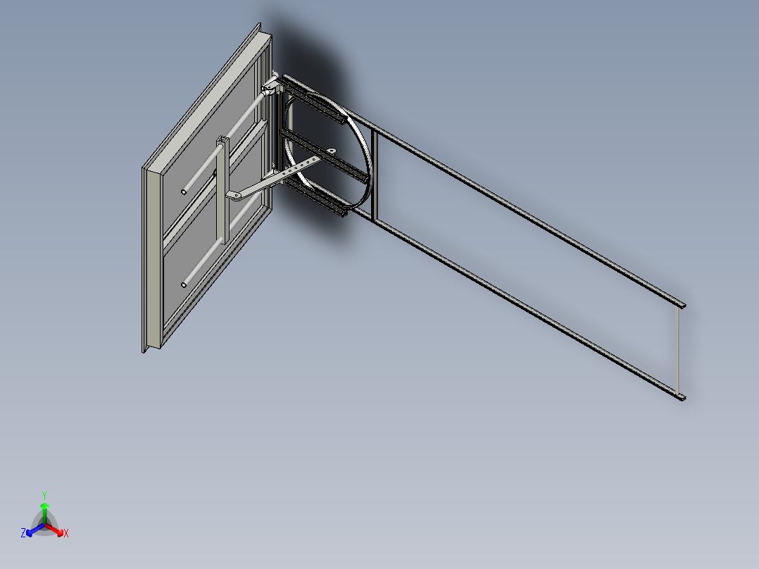 窗户辅助安装神器正等轴测图