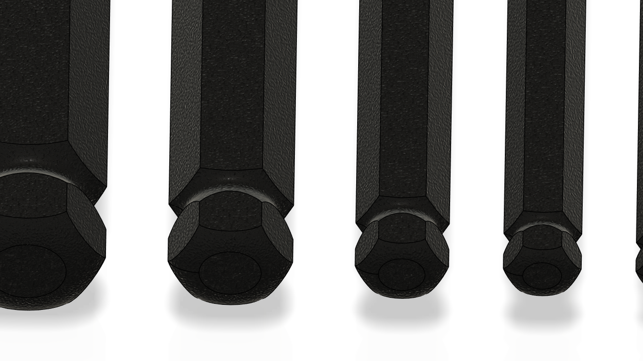 内六角扳手尺寸（10mm-1.5mm）