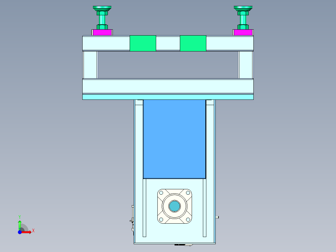 焊接工装夹具前视图