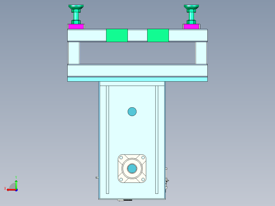 焊接工装夹具后视图